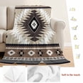 thumbnail image 5 of Brown Boho Blanket Soft Cozy Warm Throw Blanket for Couch, Plush Fuzzy Flannel Fleece Blankets for Sofa, Vintage Rustic Southwest Aztec Geometric Bed Blankets Lightweight Gifts for Women, 40"x50", 5 of 9