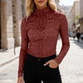 thumbnail image 2 of CONZONE Women's Velvet T-Shirts Long Sleeve T-Shirts for Women Trendy Floral Embroidery Soft Loose Fit 2026 Fashion Tops for Lady, 2 of 5