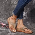 thumbnail image 5 of YOUYEDIAN Orthopedic Sandals for Women 2026 Summer Dressy Open Toe Arch Support Shoes Wide Hiking Non Slip Slip on Slippers (Khaki), 5 of 5