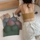 thumbnail image 2 of Sexy niñas chaleco liso hermosa espalda sin anillo de acero camisola estilo uno deportes envuelto pecho femenino sentido recogido tubo superior sujetador siete colores de un tamaño, 2 of 5