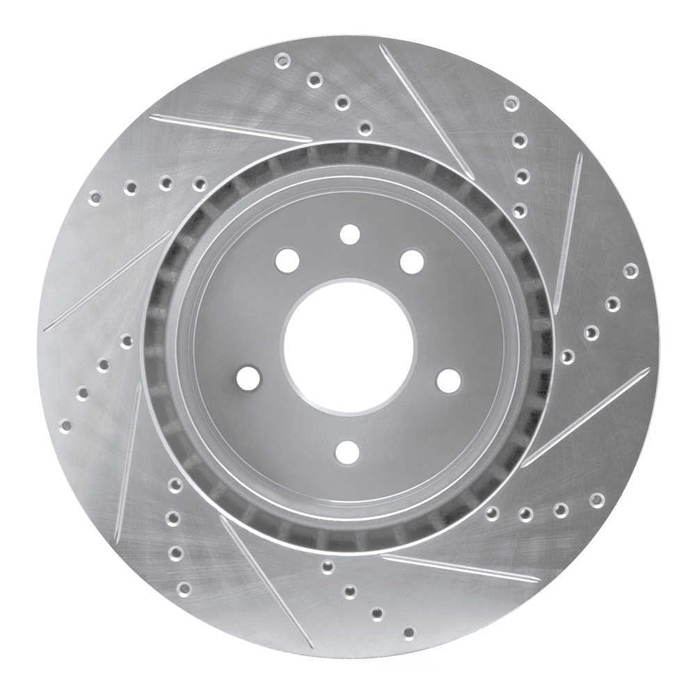 Dynamic Friction Company 631-20017L DFC Brake Rotor - Drilled And Slotted - Silver