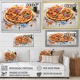 thumbnail image 4 of Designart "Pop Art Dinner Pizza Time" Food & Beverage Floater Framed Wall Art Living Room, 4 of 7