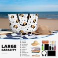 thumbnail image 4 of Large Beach Bags Water-resistant Sandproof - Dog Puppy Paw Cute Beach Tote Bags for Women with Zipper, 4 of 6