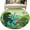 Green, variant on Funny Dinosaur Round Area Rug 3Ft Washable Small Circle Rugs for Kitchen Entryway, Playing Guitar Palm Tropical Green Silhouette Non-Slip Carpet Floor Mats Indoor Outdoor Carpet Runner Home Decor