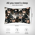 thumbnail image 4 of KLL Lilies Flowers Pattern Silk Pillowcase for Hair and Skin Standard Size 20"X 30" Soft Breathable Pillow Covers for Sleeping, 4 of 6
