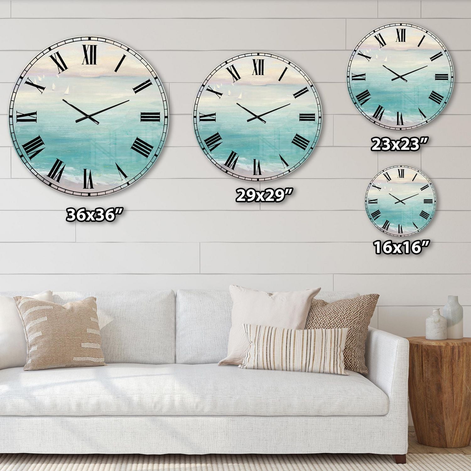 Designart 'From the Shore' Traditional wall clock