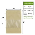 thumbnail image 2 of Muka 100 Kraft Frosted Window Stand Up Pouch with Zip and Notch, 2 OZ, 4 x 6 x 2.4 Inches, 7 mil, 2 of 7