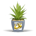 thumbnail image 1 of China Chinese Dish Delicious Pattern Fake Pineapple Flower Pot Vase Mini Decor, 1 of 3