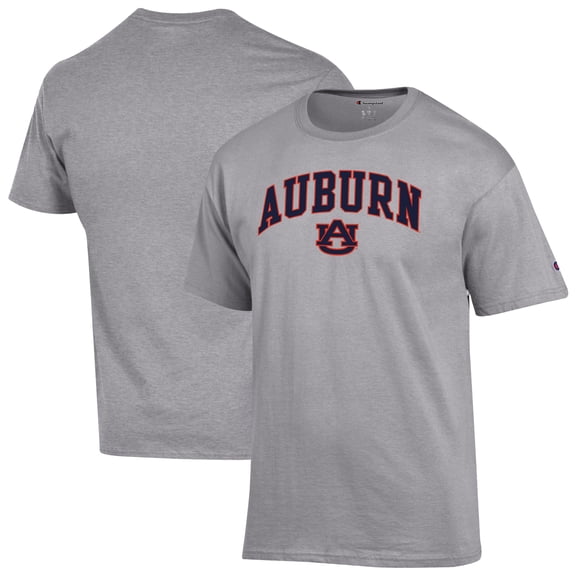 Men's Champion Heather Gray Auburn Tigers Basic Arch T-Shirt