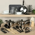 thumbnail image 2 of Gibson Home 74 Piece Pots and Pans Cookware, Plates and Bowls Dinnerware, Cutlery Knife Block, Flatware Utensils, Kitchen Tools & Gadgets, Kitchen Storage, Glasses Set, 2 of 14