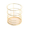 thumbnail image 1 of Portalápices con soporte para brochas de maquillaje de alambre metálico para organizador de escritorio, 1 of 8