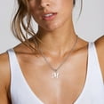 thumbnail image 6 of Initial A-Z Letter Necklace for Men Women, Stainless Steel Cuban Link Chain Letter Pendant Necklaces Capital Monogram Necklace Jewelry Gifts for Men 20+2 Inches, 6 of 9