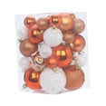thumbnail image 3 of 36 adornos navideños para árbol de Navidad, colgantes y bolas navideñas para regalo de Navidad. Naranja Blanco, 3 of 9