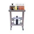 thumbnail image 5 of 60*30*85cm Stainless Steel Commercial Kitchen Prep & Work Table on Wheels, 5 of 10