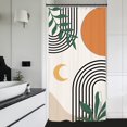 thumbnail image 1 of Boho Abstract Mid Century Stall Small Half Size Shower Curtain 36x72 Inch Modern Minimalist Aesthetic Funky Geometric RV Single Narrow Dorm Decor Fabric Bathroom Set Polyester Waterproof, 1 of 5