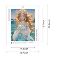 thumbnail image 3 of Special Shape Diamond Art Kits for Adults Beginners, Mermaid's Love Diamond Painting Kit, DIY 3D Partial Round Drill Gem Art Painting Craft, Paint by Diamonds for Wall Art 15.7x19.7in(40x50cm), 3 of 10