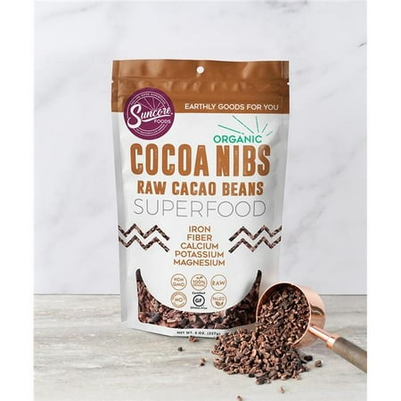 Cocoa Nibs - Suncore Foods 771 8 oz Organic Cocoa Nibs - 2 Pack