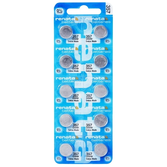 Renata Batteries 357/SR44SW 1.55V Watch Battery (10 Pack)