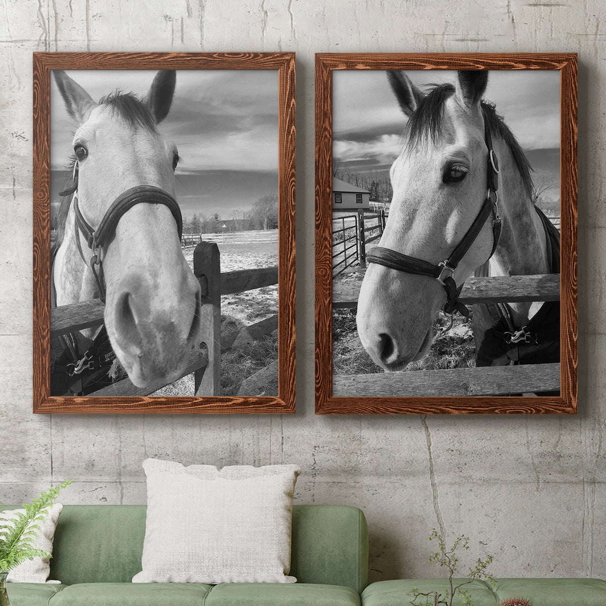 Caen - Premium Framed Canvas 2 Piece Set - Ready to Hang