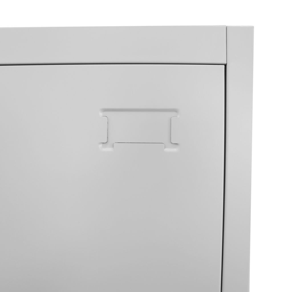 Kepooman Home Office Metal Tall Storage Locker Cabinet with 4 Compartments, Grey Kepooman Home Office Metal Tall Storage Locker Cabinet with 4 Compartments, Grey