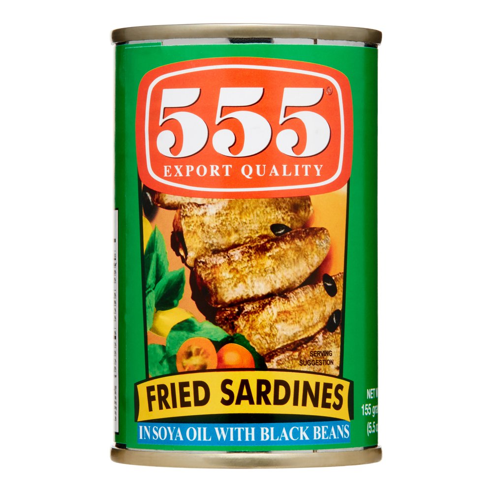 555 Fried Sardines with Tausi (Small), 5.5 oz