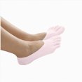 thumbnail image 5 of Cdudpw Women's Toe Socks Summer Cotton Mesh Breathable Running Five Finger Low Cut Ankle Socks,5 Pairs (Pink,One Size), 5 of 5