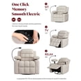 thumbnail image 3 of LAZZO Nursery Recliner Chair, Power 320° Swivel Chair with Remote, Cup Holder, Adjustable Armrest, Footrest, Beige White, 3 of 8
