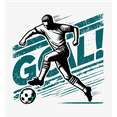 thumbnail image 2 of "Goal!" Soccer Sports Youth White Crew Neck Short Sleeve Tee-Medium, 2 of 2
