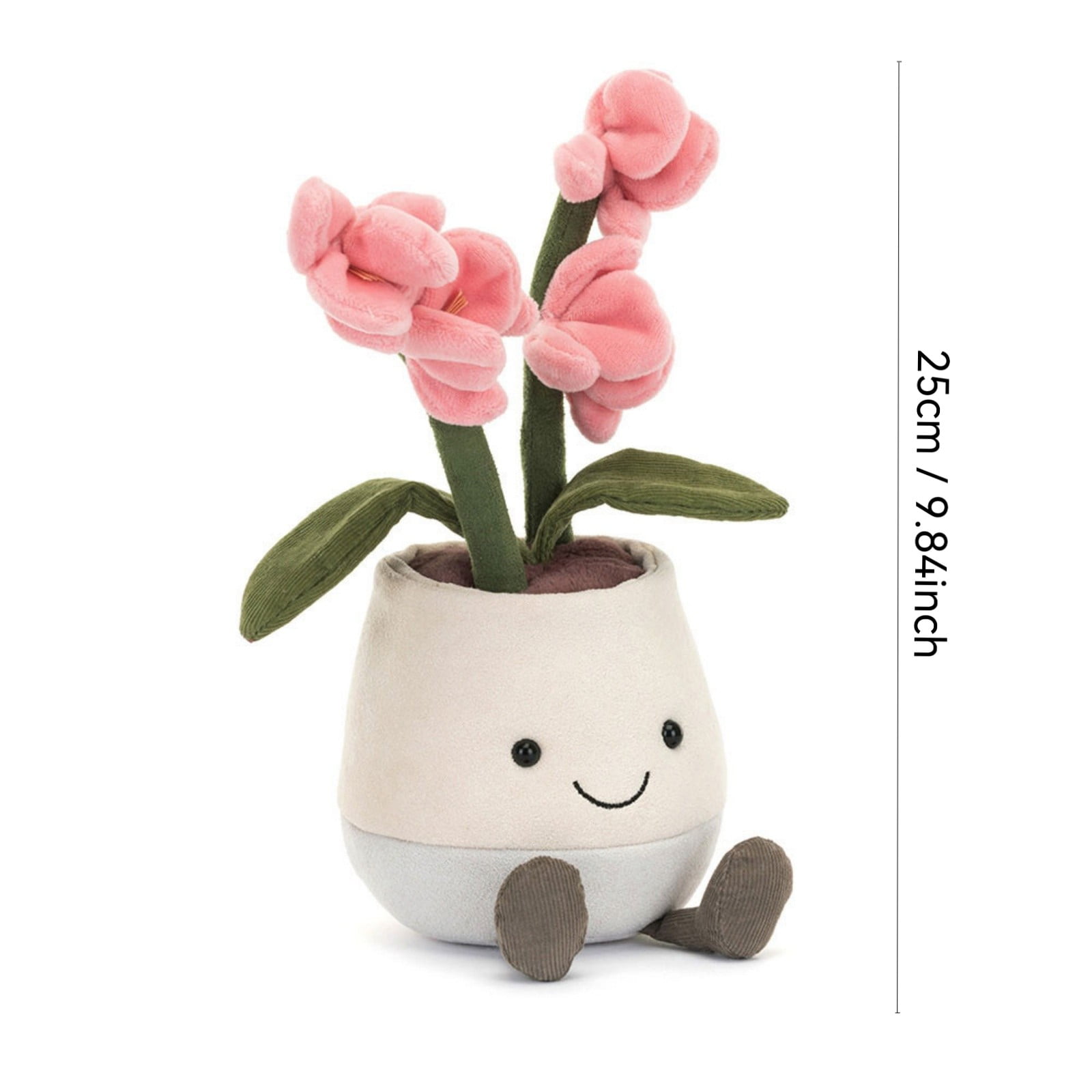 Jellycat 2025 Latest Amuseables Pink Orchid Plush Toys - Classic Children's Gift,Birthday And Holiday Gifts for Children And Women - Pink/9.84in