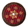 thumbnail image 1 of Christmas Tree Skirt , Snowflake Pattern Burlap Buffalo Plaid Tree Skirt Large Christmas Tree Skirt 48 Inch, 1 of 8