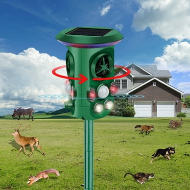 Ultrasonic Solar Animal Repeller Ultrasonic Skunk Repellent Outdoor 360