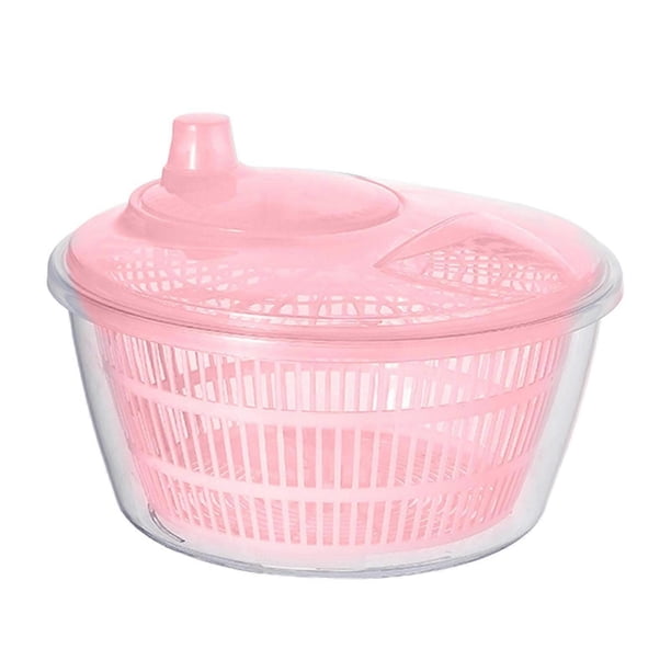 Salad Spinner, Salad Dryer, Portable Salad Dryer, Salad Spinner with Long-Lasting Performance, Pink