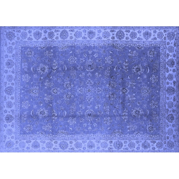 Ahgly Company Indoor Rectangle Oriental Blue Traditional Area Rugs, 5' x 8'