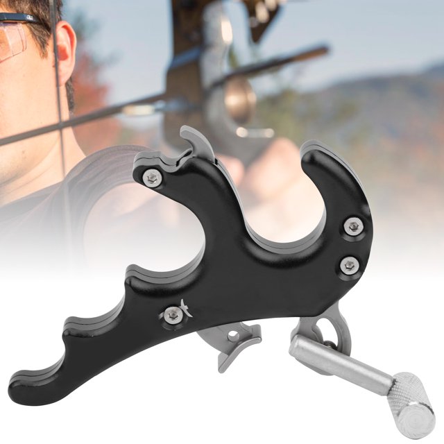 Bow Release Aids, 4 Fingers Grip Thumb Caliper Trigger Compound Bow Accessories Roller Frosted Trigger
