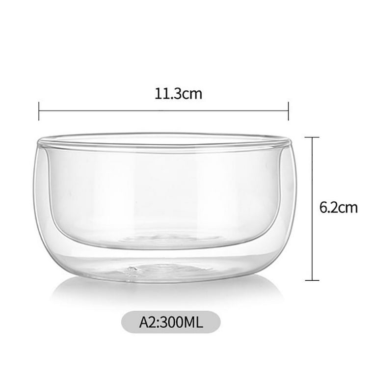 Heat resistant glass Salad Bowl Double layer Serving Bowl - Temu Philippines