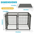 thumbnail image 2 of Wdmiya Large Dog Crate, 57 Inch Metal Kennel for Medium and Small Dogs, Safe Indoor & Outdoor XL Big Puppy Bottomless Cage with Comfort Mat, Pet Playpen Yard, Dog Fence Playpen, Silver, 2 of 7