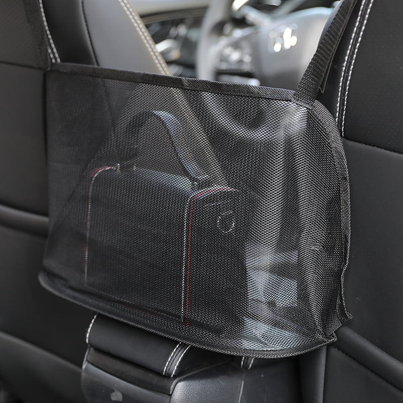 Universal Black Auto Car Seat Side Back Storage Mesh Net Bag Organizer 