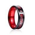 thumbnail image 3 of Unisex Luminous Ring In Red Purple Green Blue Tungsten Stainless Steel Jewelry With Durable Night Glow For Daily Use, 3 of 7
