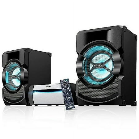 Sony Home Stereo System with Bluetooth, Powerful Bass, LED Lights, Karaoke, Stereo Shelf Systems with DVD Player, USB, FM Radio, CD Player with Speakers - Stereo System for Home