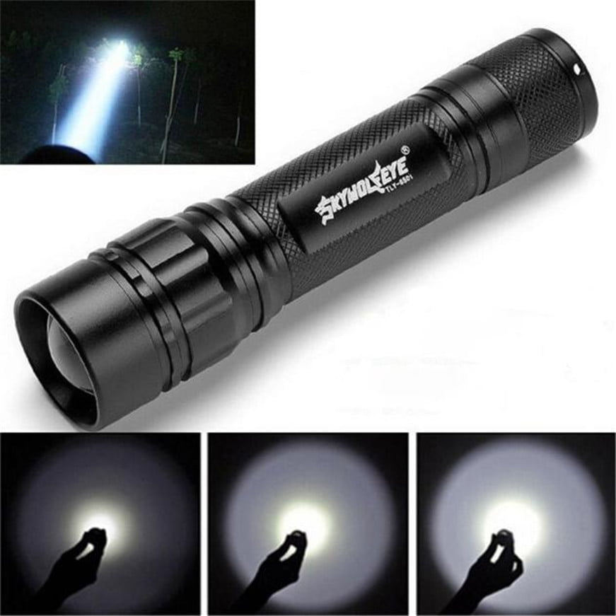 Zoomable 3000LM XML Q5 LED Flashlight Super Bright Torch Lamp Light 3 Modes 