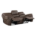 thumbnail image 4 of Plush Modern Reclining Sofa with Cup Holders, Solid Wood Frame with Removable seat backs and cushions for Living Room, 4 of 12
