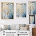 thumbnail image 4 of Designart "Gold And Blue Tree Serenity V" Landscape Trees Floater Framed Canvas Art Print, 4 of 5