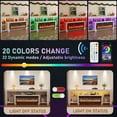 thumbnail image 3 of Blotout Fireplace TV Stand for 95/100''TV with 50'' Fireplace, 94.5'' Modern LED Entertainment Center with Overheat Protection, Adjustable Shelves, 2 Tier Fireplace Console for Living Room, Bedroom, 3 of 10