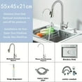 thumbnail image 3 of 22 x 18''Drop in Kitchen Sink Stainless Steel 9"Single Bowl Brushed Kitchen Sink, 3 of 25