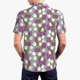 thumbnail image 3 of Balery Rose Flowers Printed Men’s Short Sleeve Polo Shirt, Midweight Men's Shirt,Golf Polo shirts -Small, 3 of 8
