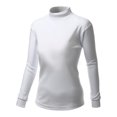 thumbnail image 2 of FashionOutfit Women's Double Long Sleeve Layer Half Turtleneck T-Shirt, 2 of 4
