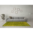 thumbnail image 3 of Ahgly Company Machine Washable Indoor Rectangle Oriental Yellow Industrial Area Rugs, 7' x 9', 3 of 4