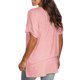 thumbnail image 3 of Puntoco - Camiseta de manga corta para mujer, cómoda, informal, cuello en V, color sólido Puntoco Puntoco-792, 3 of 7