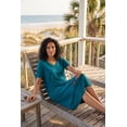 thumbnail image 4 of Dreams & Co. Plus Size V-Neck Short Sleeve Short T-Shirt Lounger, 4 of 6