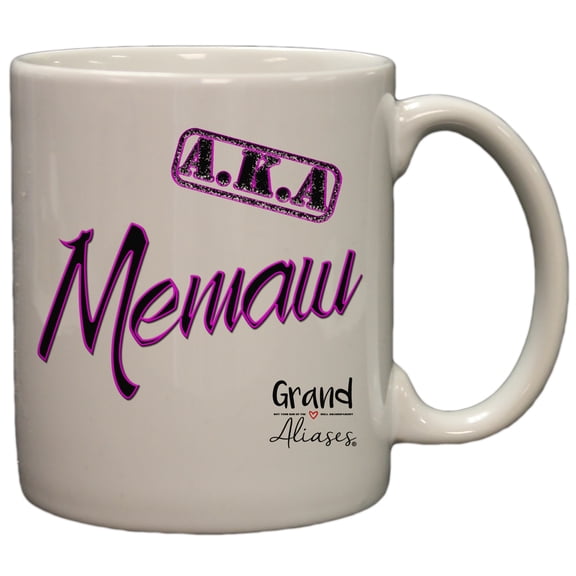 Grand Aliases Series Grandmother "A.K.A. Memaw" 11oz Coffee Mug